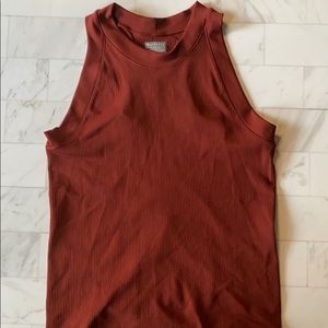 Size L Athleta rust color renew racer back tanktop